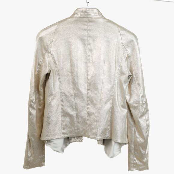 Donna Karan Vintage Golden Lambskin Suede Jacket - Picture 2 of 10